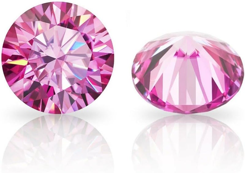 gepas Pink Color Moissanite Loose Stone 1ct 2ct 3ct Round Cut Lab Diamond VVS1 Clarity For Jewelry Making - Image 1